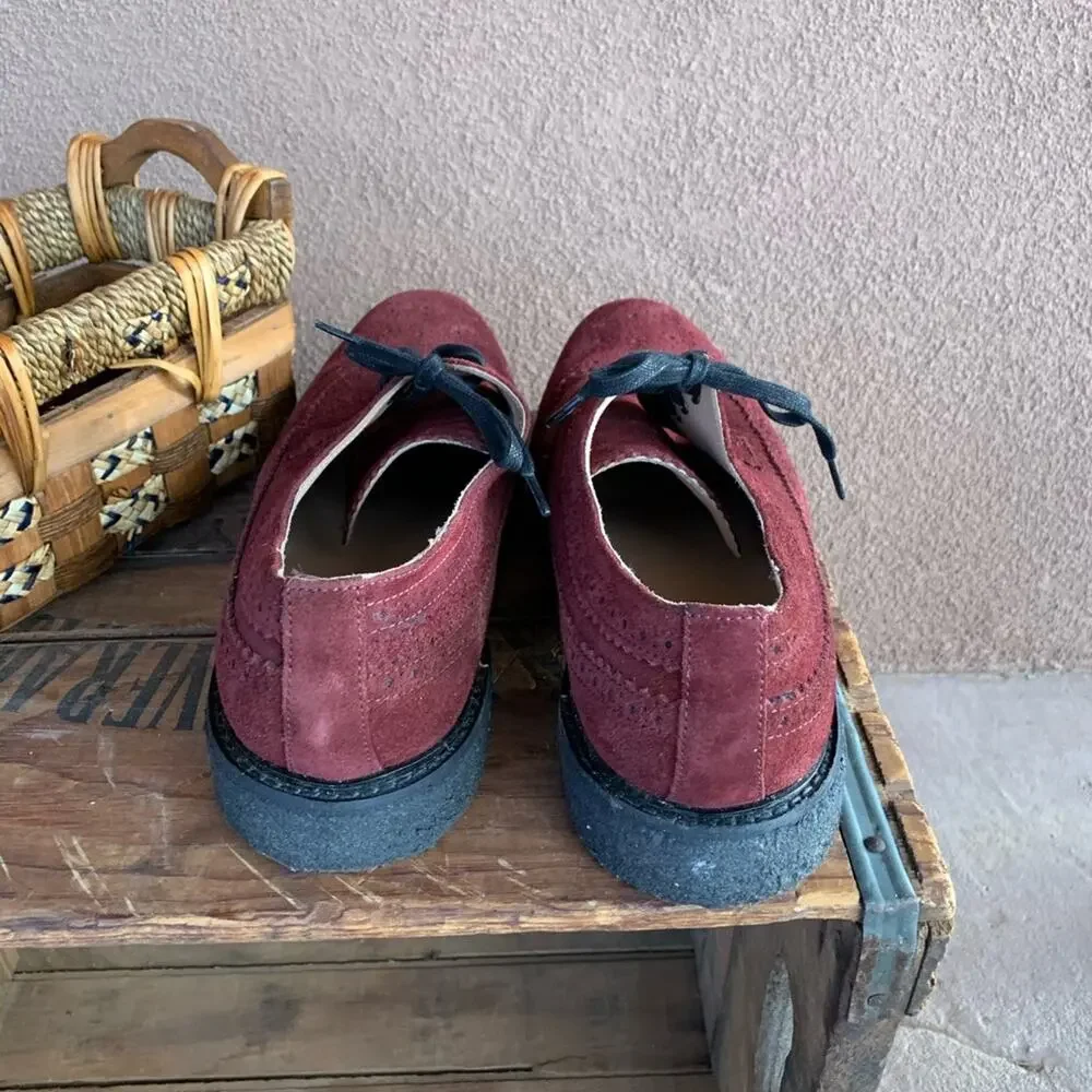 House Of Hounds Red Suede Leather Shoes